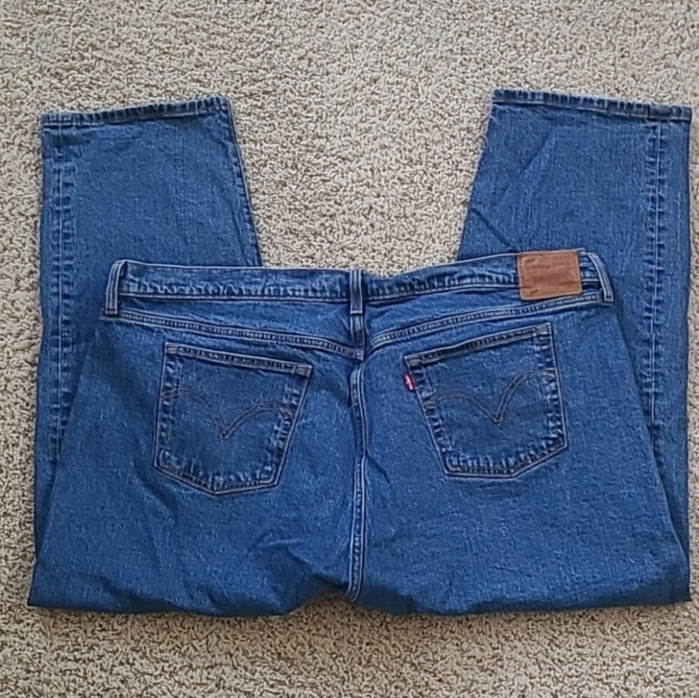 Levi's 501 Original Fit Jeans Plus Size 22W High Rise Button Fly Blue Classic - Picture 5 of 14